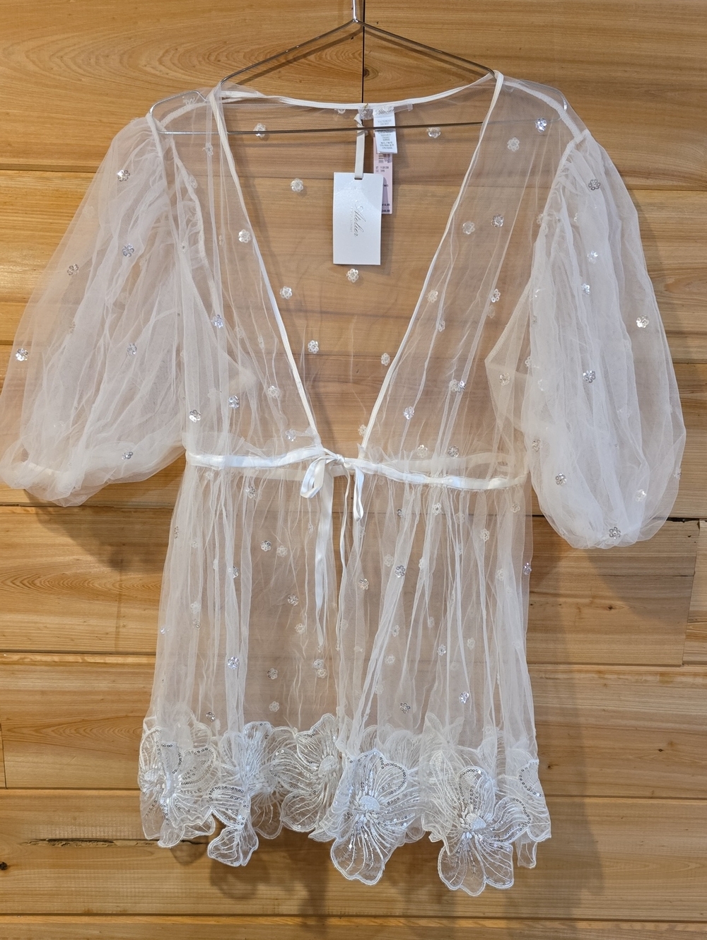 Dream Angels Atelier x Victoria's Secret Bridal Embellished Tulle Short Robe - Picture 4 of 7